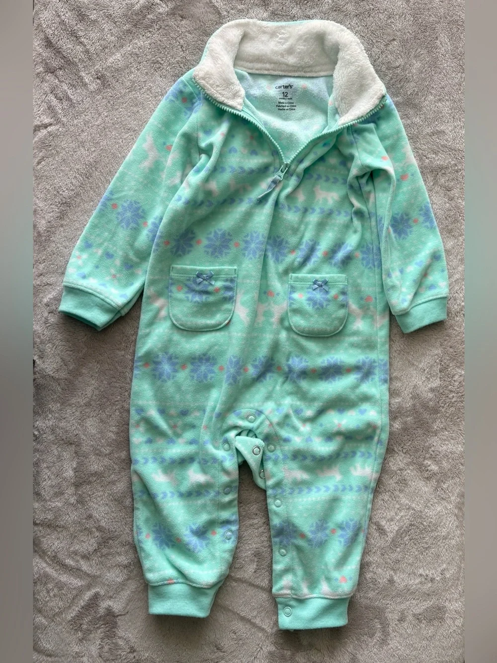Carters cozy mint